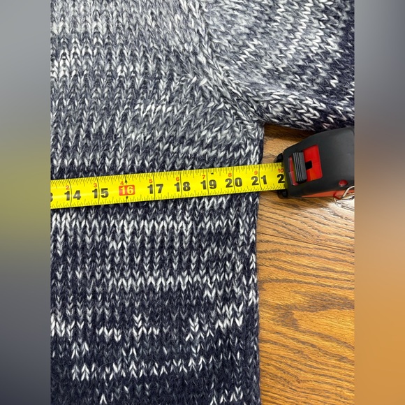 Armani Jeans Sweater Mens Blue Marled Soft Chunky Knit Size L Wool Blend Lux Y2K - Picture 8 of 13